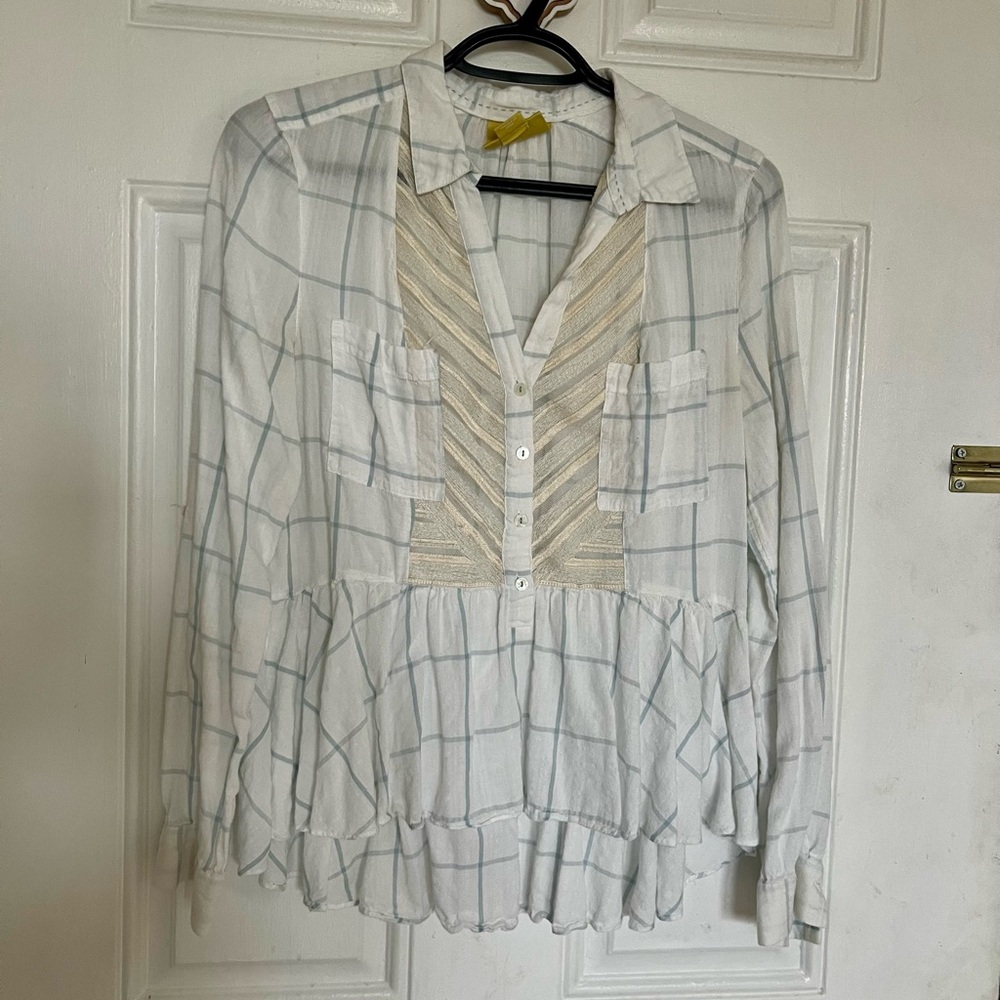 Maeve | White and Cream Women's Top